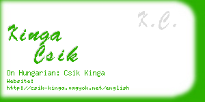 kinga csik business card